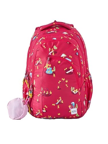 Wiki Stylish Unisex Backpack | Girl 3 Durable & Lightweight backpack for Men & Women | Laptop Backpack for Office, Gym, Travel (31 Litre, Red), Red, Free Size, Modern