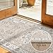 Hallway Washable Runner Rug - 2x10 Kitchen Rugs Entryway Rug Runner Vintage Soft Floor Mat Non Slip Indoor Farmhouse Carpet for Bathroom Living Room Bedroom (2 X 10, Beige)