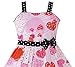 Sunny Fashion Girls Pink Heart Print Bow Tie Party Sundress Size 7-8