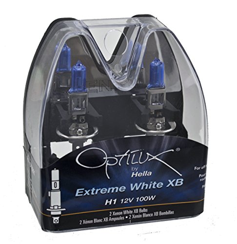 Hella H71070227 Optilux Xb Series H1 Xenon White Halogen Bulbs, 12V 100W, 2 Pack #TOP7