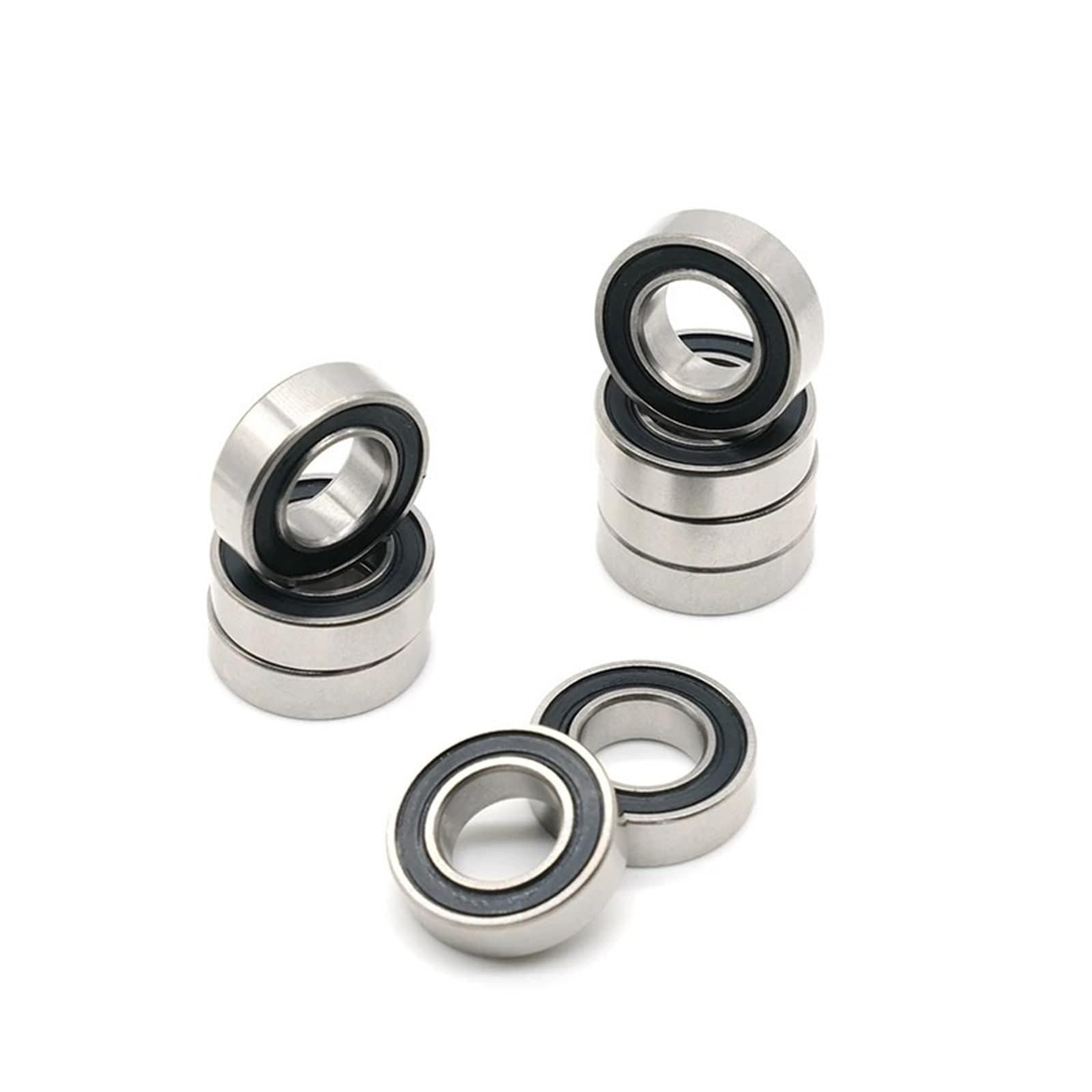 Rodamiento de bolas de ranura profunda miniatura de acero inoxidable S688-2RS 688 2RS L1680, 8 x 16 x 5 mm, con doble sello de goma, 5 unidades