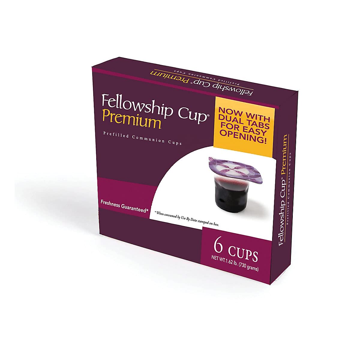 Cups De Communion BROADMAN CHURCH - Set Pré-rempli Jus De Raisin Concord Et Galette - 100 Units - Onglets Faciles à Ouvrir