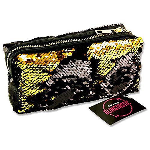 Premier Stationery papeterie G3818328 Emotionery Blingtastic Sequins deux tons réversible Trousse - Doré/noir Cover