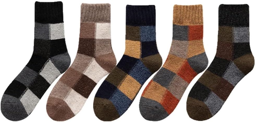 Winter Men's Super Thicker Warm Retro Cold Casual Cashmere Socks Snow Male Size 38-45