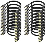 DisplayPort Cable 20-Pack, 6 Feet, Thin DP to DP 1.2 Cable Cord, [4K@60Hz, 2K@165Hz, 2K@144Hz] Display Port to Display Port Cable Braided for Computer, Laptop, Docking Station Monitor and More