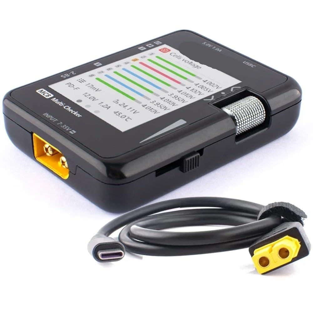 Batterie de processeur arm 32 bits multi-vérificateur MC8 XT60 2-8S avec câble