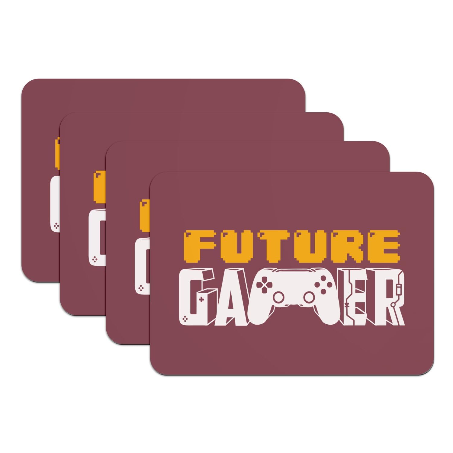 Sets de table Future Gamerr rouge lot de 4 grands dessous en caoutchouc antidérapant