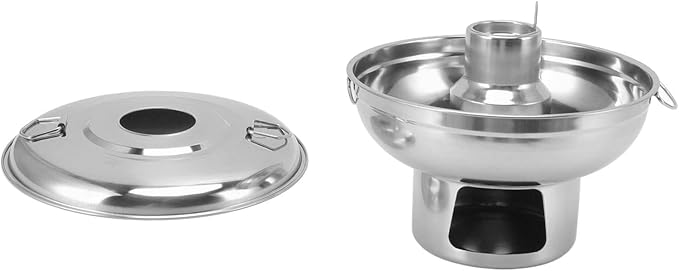 Olla Portátil China para Fondue, Acero Inoxidable, Color Plateado miniatura 7