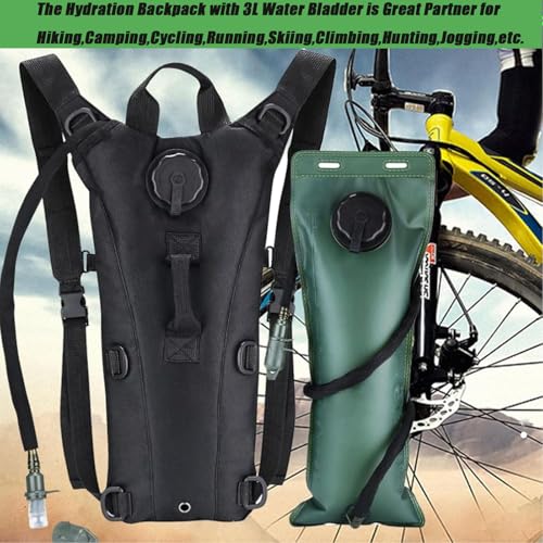 DuDuZui Hydration Backpack, Hydration Pack with 3L Water Bladder Ideal for Hiking Backpack Cycling Rucksack Climbing Camping Running Bags Skiing - Image 4
