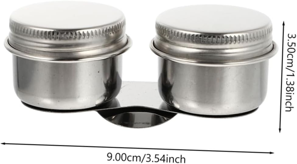 2pcs Oil Palette Cup Paint Brush Washer Linseed Oil Container Brush Wash Pot for Artists