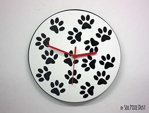 Amazon 25cm 壁掛け時計 ディズニー アニメ 映画 101匹わんちゃん ダルメシアン 足跡 人気 おしゃれ インテリア ディスプレイ 輸入雑貨 アニメ 萌えグッズ 通販