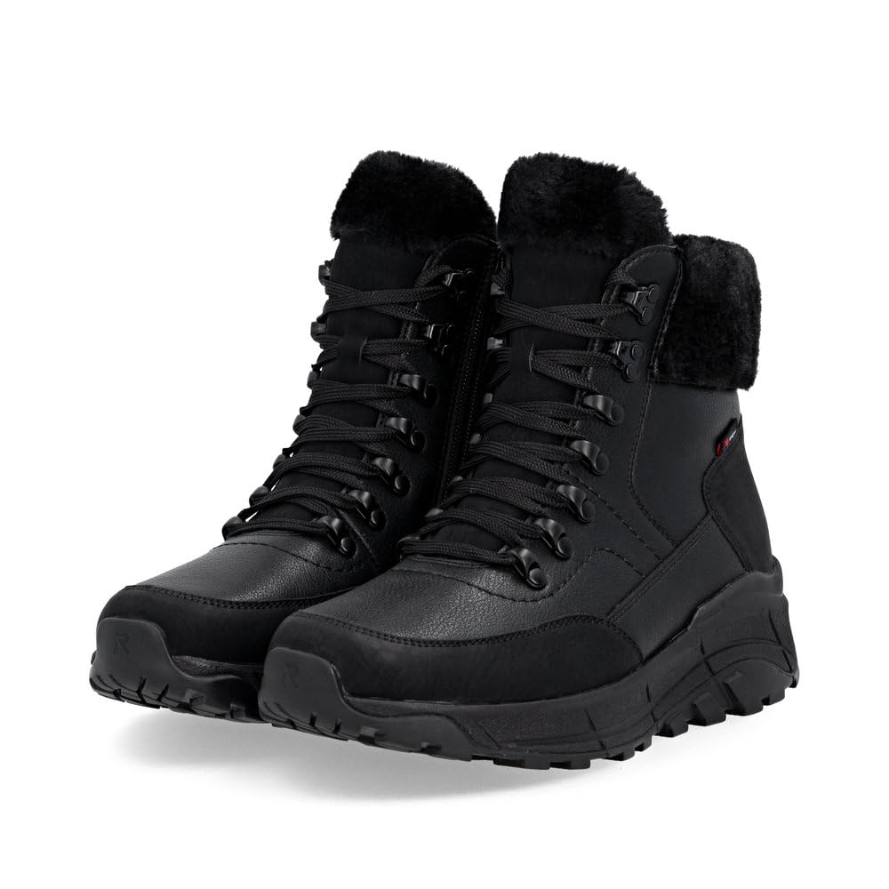 Rieker Damen Klassische Stiefeletten W0063, Frauen Stiefeletten, lose Einlage, wasserabweisend, riekerTEX,Kurzstiefel,schwarz (02)… – Ansicht 8