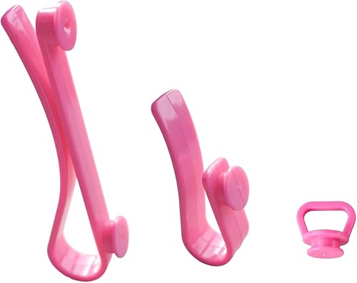 Accesorios de 4 ganchos compatibles con bolsa Bogg, soporte para llaves para bolsa de playa con agujeros (rosa, 3 piezas)