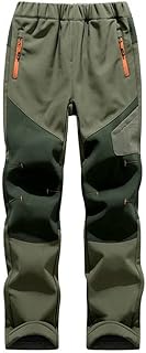 Pantalones de esquí para niños, con forro, térmicos, impermeables, para invierno, para niños, niñas, senderismo, senderismo, para senderismo