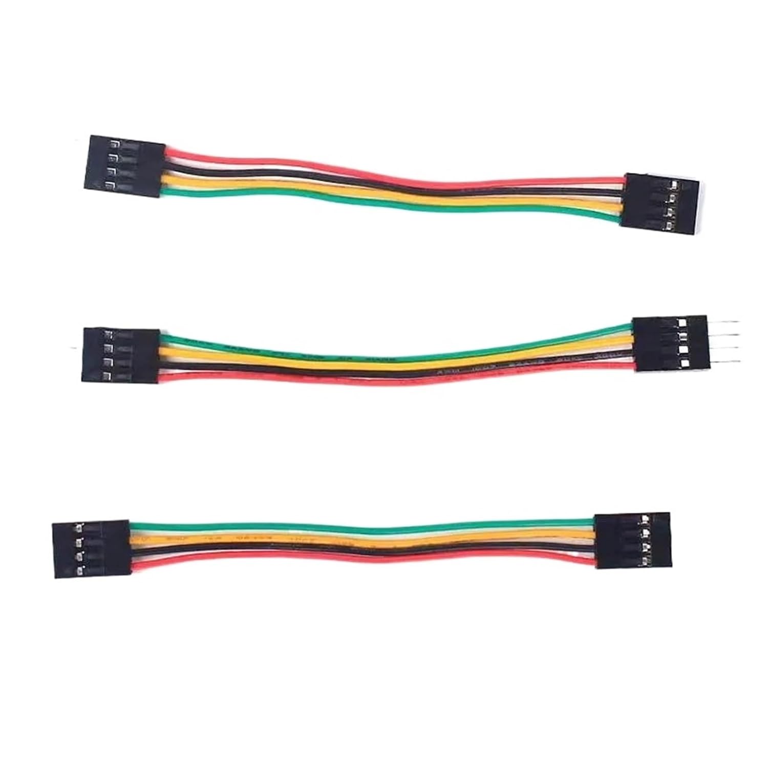 10PCS 2.54MM Pitch Breadboard Cable for Pin Line Male Female Jumper Wire DIY Electronic(Fe to Fe,Length 5CM_3PIN 10PCS)