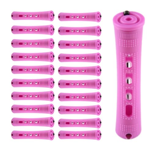 20 Pcs Cold Hair Curlers, Medium & Small Size, Heatless Hair Rollers for Long & Short Hair, No Heat Damage Soft Curling Rods for DIY Hairstyle at Home