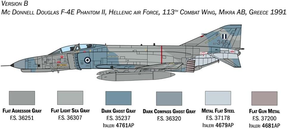 Italeri F-4E/F Phantom II Scale 1 : 72, Fighter Aircrafts