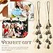 2 Pack Witch Bells for Door Knob Protection Outdoor Bells Hanging Bells for Door knob Witches Bells Magic Wind Chimes for Home Protection Witch Bells Kit(Rustic)