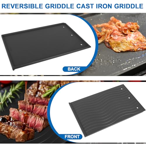 Reversible Grill Griddle Replacement Parts for Napoleon Rogue 425 625 Grill Accessories Rogue XT 425 SIB Freestyle 425 Series 56425 Cast Iron Cooking Plate Insert BBQ Grill Parts by Outspark - Image 3