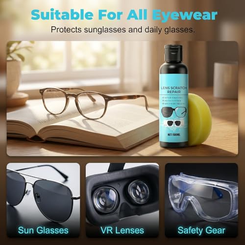 Image of Lens scratch removal spray, Scratch Remover for Eyeglasses, Glasses Windshield Repair Fluid, Home Minor Scratch Repair Liquid, Lens Cleaning Restoration Spray for Clearer Vision (2 Pcs)