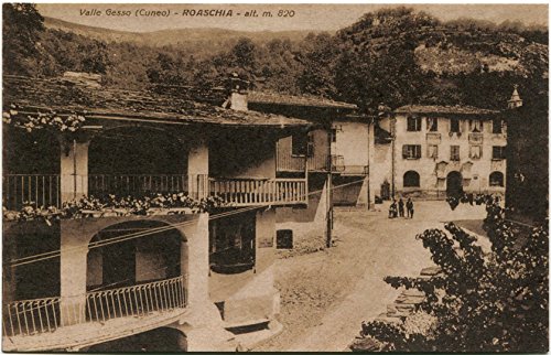 Primi '900 Roaschia m. 820 Valle Gesso Cuneo FP B/N ANIM Cartolina Postale