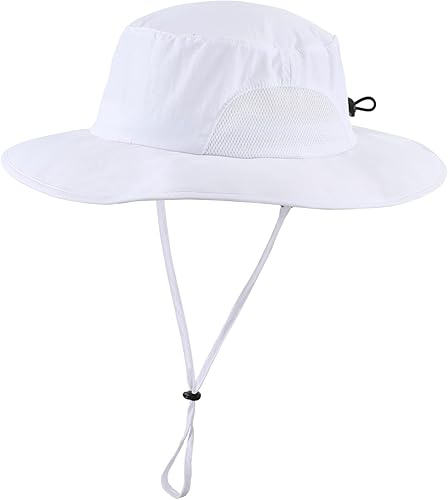 Home Prefer UPF50+ Sombrero de sol para hombre, sombrero de pesca de ala ancha, sombrero de pescador de safari para mujer
