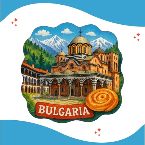 Image of Zesta Wooden Fridge Magnets Set | Refrigerator Decor Magnets for Kitchen | India Souvenir Fridge Magnet Collection | Wooden Magnet for Fridge Door Decoration (Bulgaria)