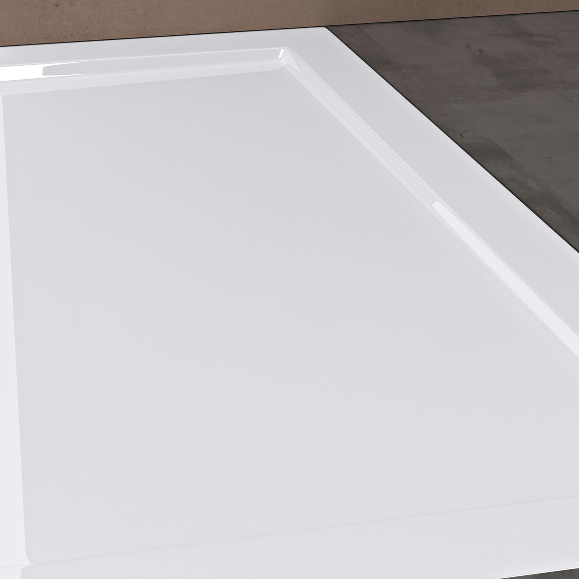 Piatto Doccia Quadrato 100x100 Cm Acrilico Bianco - Spessore 4 Cm, Bordato, Resistente - Foto 3