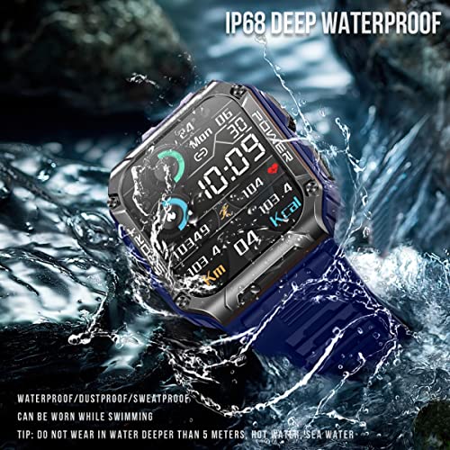 Desong Military Smart Watch,1.95" Rugged Smart Watch(Call Receive/Dial),Ip68 Waterproof Activity Trackers Smartwatches,Fitness Heart Rate Sleep Monitor Sport Smartwatch For Android Ios #TOP7