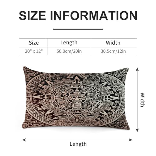 Funda de almohada rectangular maya en felpa de lujo con tejido premium resistente al desgaste 3