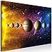 murando - Leinwand Bilder Sonnensystem 120x80 cm Leinwandbild 1 tlg Kunstdruck modern Wandbilder XXL Wandbild Wohnzimmer Wanddekoration Design Wand Bild - Weltall Planeten Space Universum n-B-0079-b-a