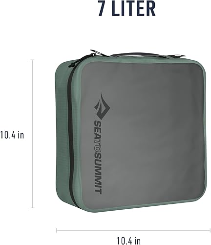 Miniatura 6 de Sea to Summit Cubo de embalaje hidráulico, organizador de viaje resistente al polvo y al agua, LG 7 litros, verde laurel