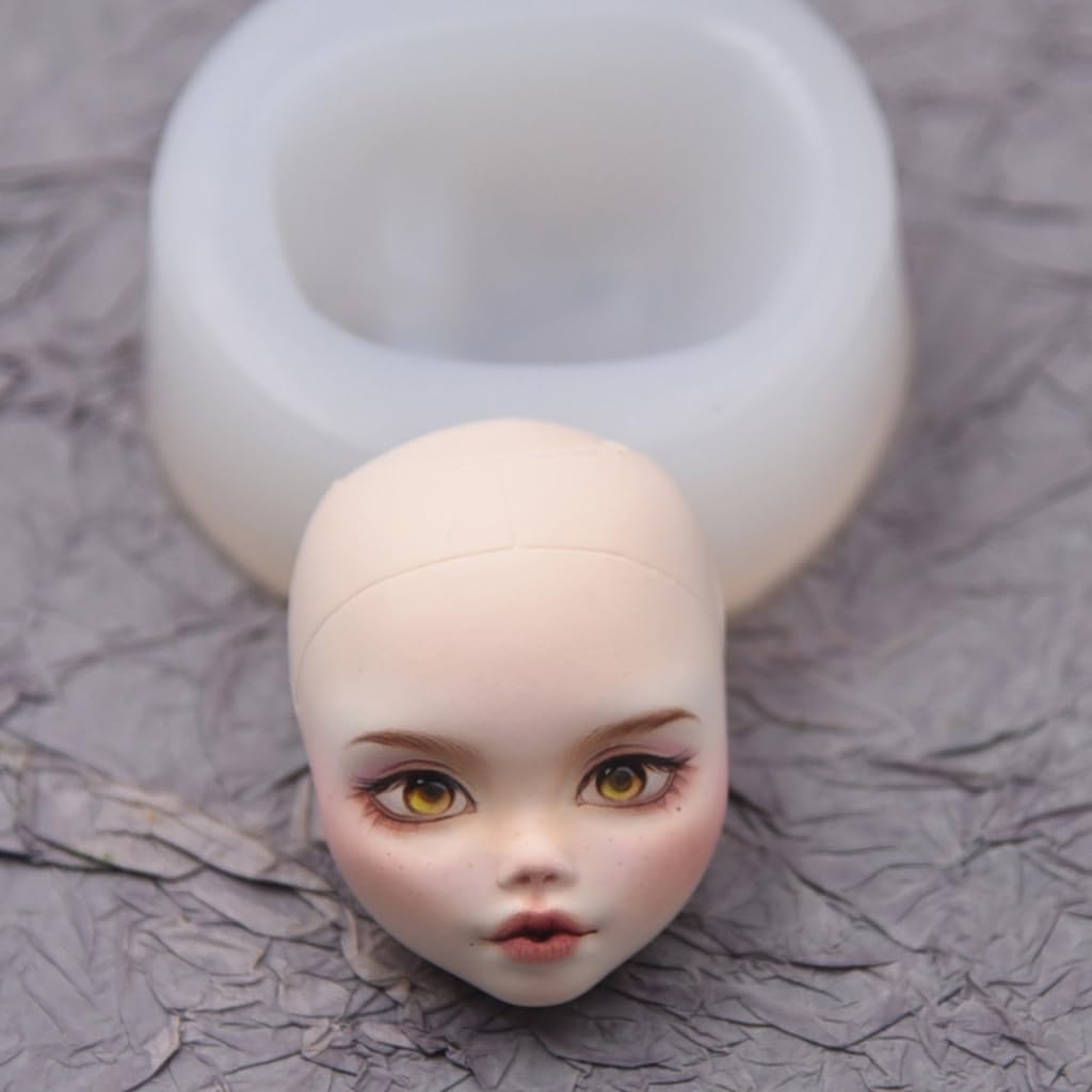 Face Clay Molds Non Stick Easy To Demold Dolls Face Clay Molds For Toy Epoxy Resinn Casting Handmade Craft