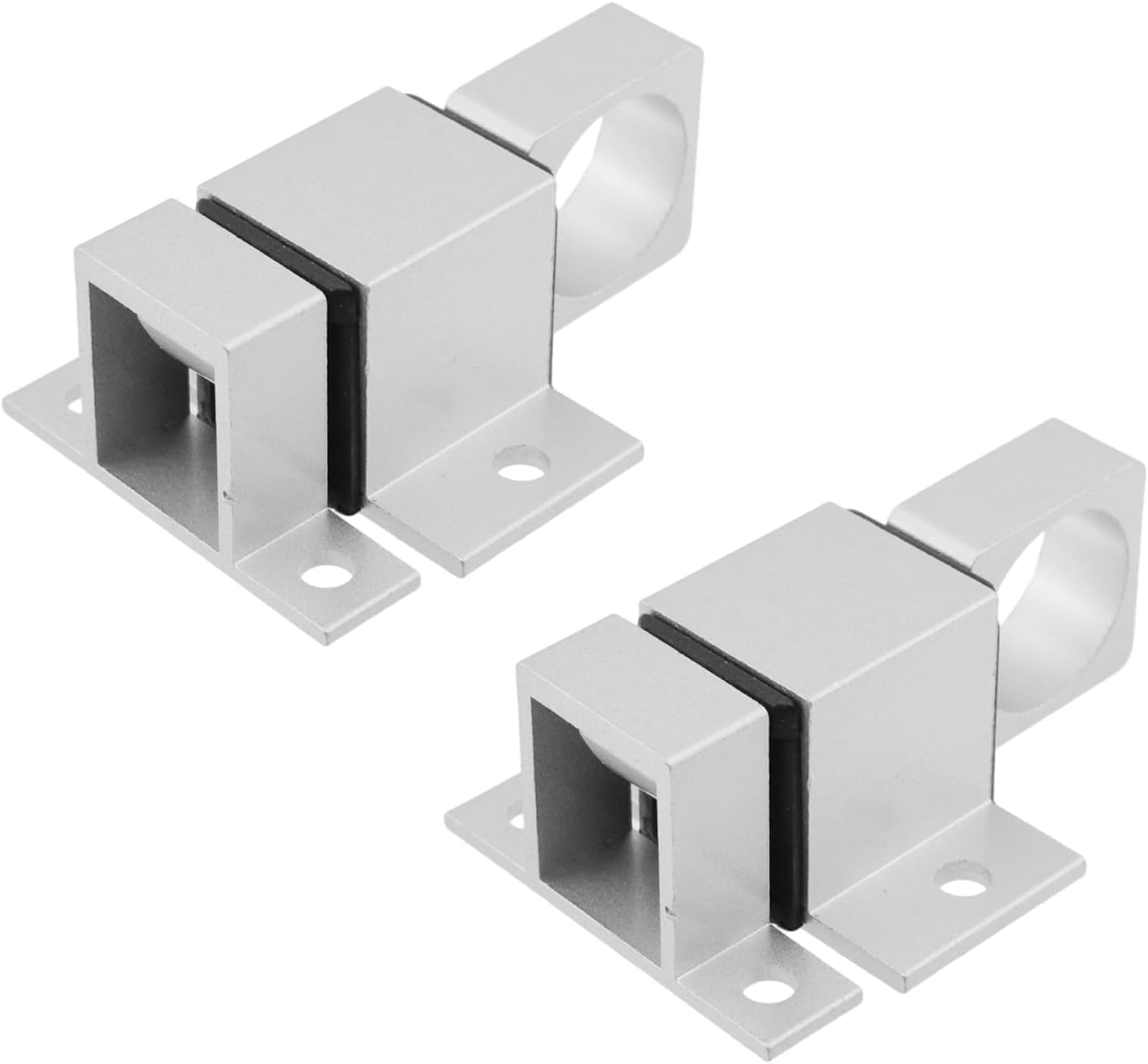 Self-Closing Latches,2 Pcs Spring Bounce Door Bolt Latch,Iron Automatic Gate Latch with Spring Loaded Pin,Window and Cabinet Lock for Window Shed,Gate Toilet,Bedroom and Pet Dog cage(Silver)