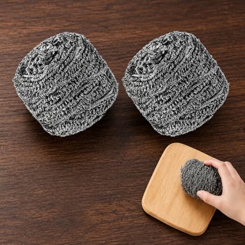 Teenyyou 2 Pcs Teak Scrub Marine Grade Stainless Steel Teak