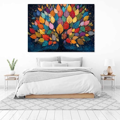 Tableau mural arbre irisé de qualité supérieure avec cadre 20x30cm - 3
