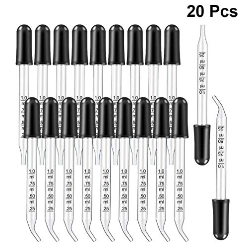 POPETPOP 20 Pcs Gotor de Gotas de Gotas de Borracha Grootper de 20 PCS Garrafa de Palha de Óleo (10P