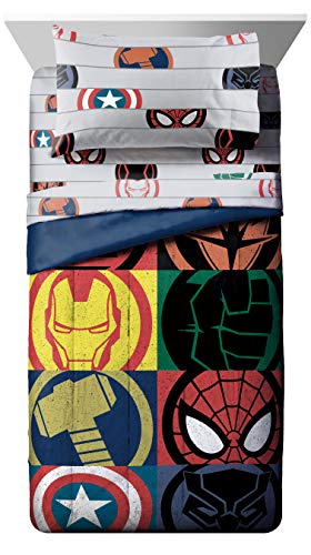 Image of Marvel Avengers Full Size Comforter Set 7 Piece Kids Bedding, Multi