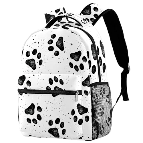 Sac de voyage décontracté et d'école imprimé pattes multicolore pour adolescents