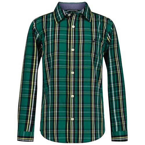Image of Nautica Boys Long Sleeve Woven Button-Down Shirt, Comfortable, Classic Fit