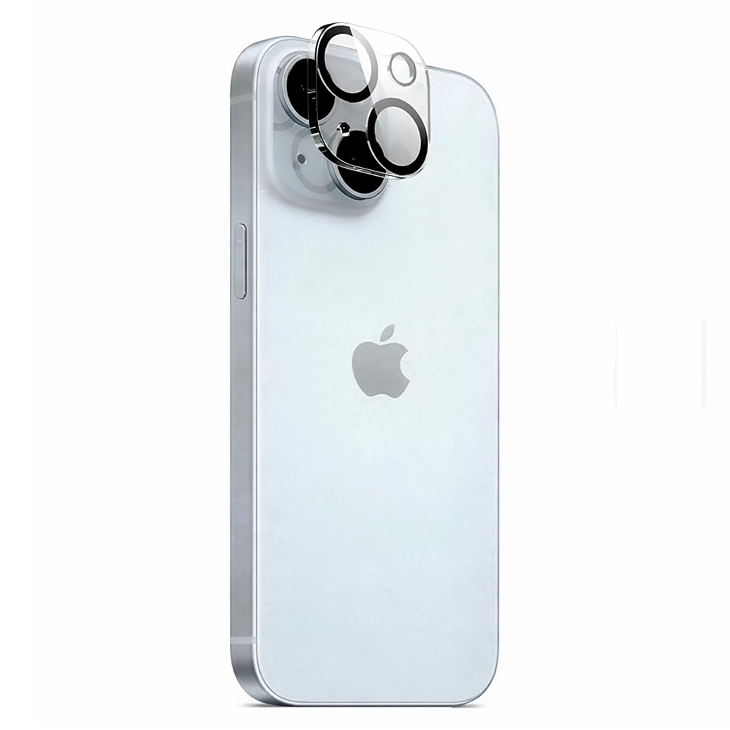 Amazon Brand - Solimo Tempered Glass Camera Lens Protector for iPhone 15 (6.1 Inch) & iPhone 15 Plus (6.7 Inch) | Anti-Scratch | Black Tempered Glass