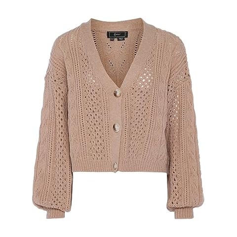 faina Women's V-Neck Beaded Sweater in Beige Cover