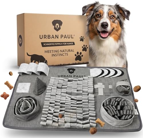 URBAN PAUL Schnüffelteppich für Hunde - Explore - NEU - Vielfältige Schnüffelmatte mit 3 Schwierigkeitslevel - waschbar und robust - Für echte Abenteurer