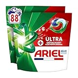 Ariel PODS 4en1 Ultra Détachant, Lessive en Capsule, 88 Lavages (2x44), Élimine Même les Tâches Incrustées Depuis 7 Jours, Dissolution Rapide Même à Froid