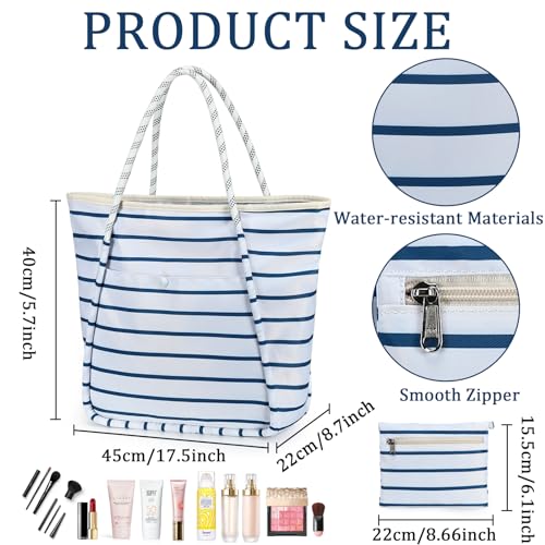 Bluboon Beach Bag Waterproof Sandproof Beach Tote Bag Packable Pool Bags Vacation Travel Birthday Gifts for Women 5