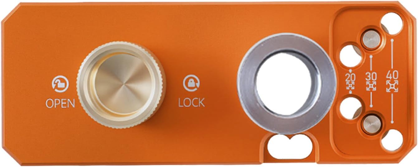 WALFRONT Drill Guides Aluminum Alloy Drill Jig for Straight Holes with M8 and M6 Stepped Drilling Bits for 20mm 30mm 40mm Profiles