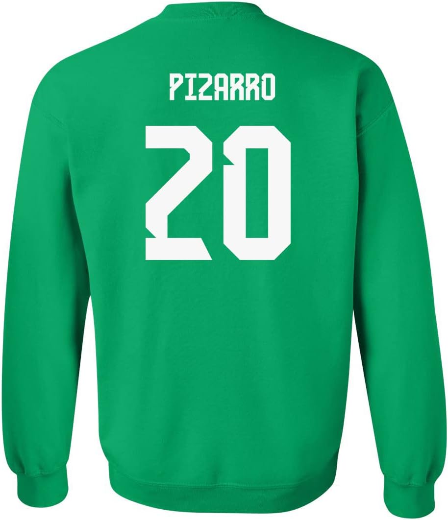 FLAURA Mexican Soccer #20 Pizarro World Football Fans Adult Crewneck Sweater