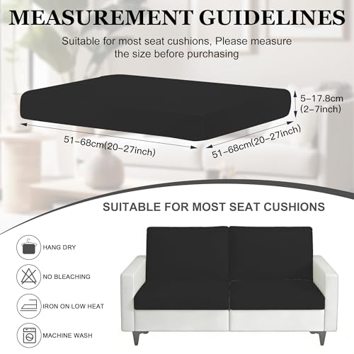 Image of BIETYONE 4Pcs Patio Stretch Cushion Covers,Outdoor Sofa Replacement Cover Slipcovers for Patio Furniture Cushion Covers, Washable Reusable Furniture Protector