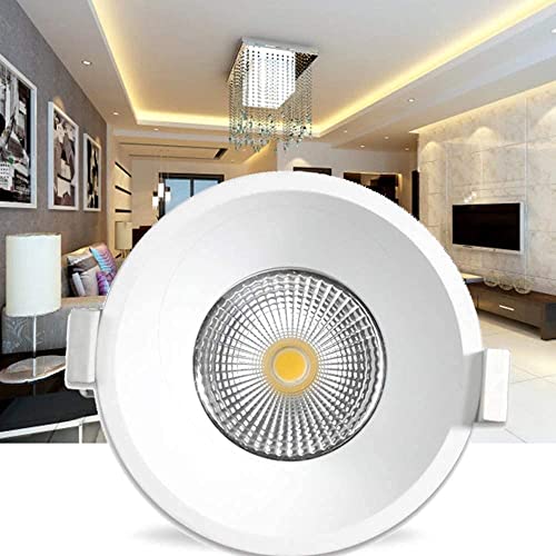 Focos de panel redondo LED de 13W no regulables, luces de techo empotrables de 3000K 2