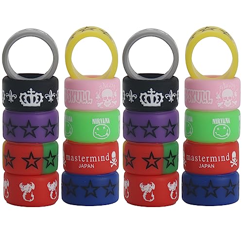 MDYNI Anneaux de protection en silicone antidérapant pour vapoteuse mécanique RBA RDA - Lot de 20 pièces - Silicone - Multicolore